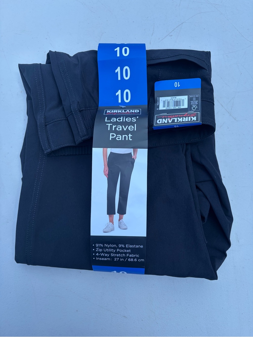 Kirkland Signature Black Ladies' Travel Pants